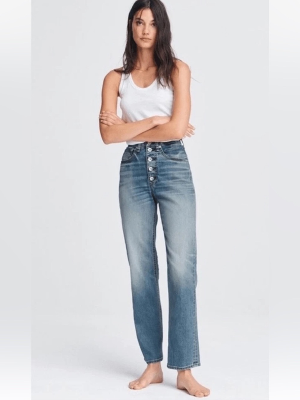 rag & bone JANE SUPER HIGH RISE CIGARETTE JEANS in BREESE*